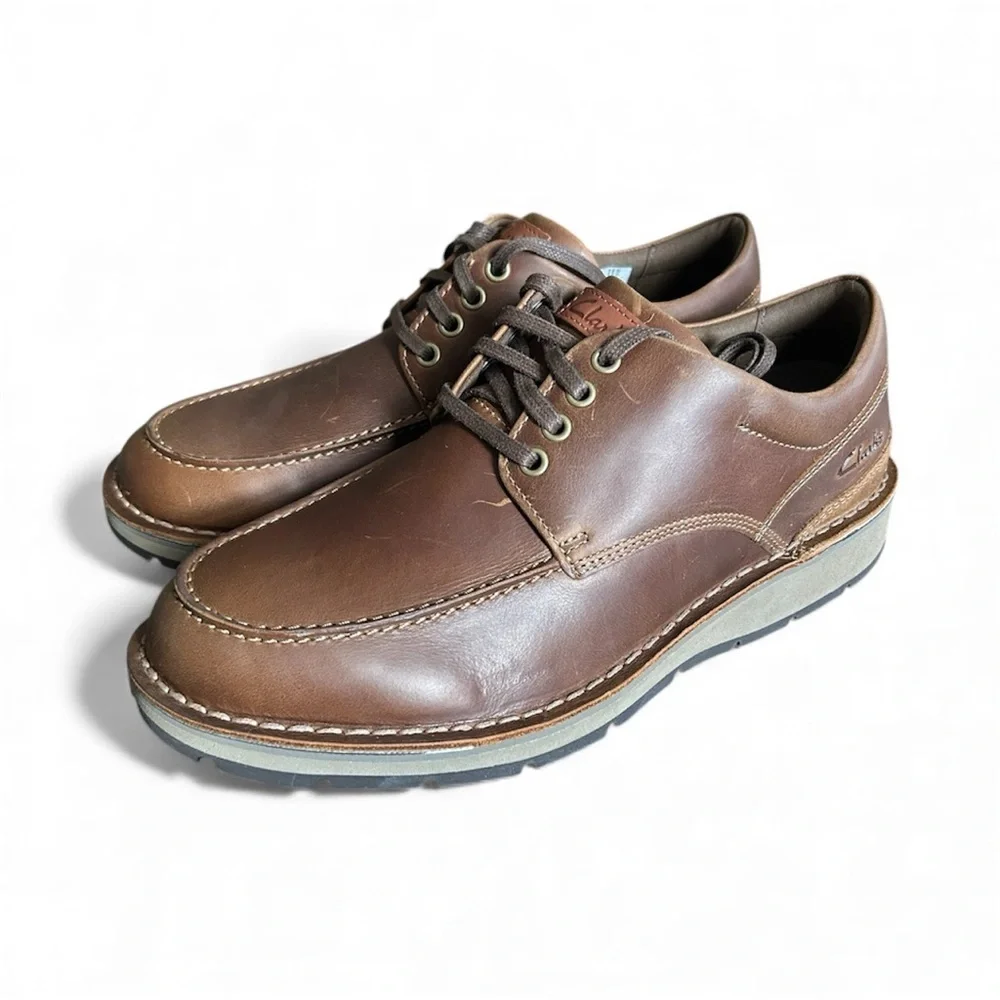 Men's Clark’s Graville Brown Leather Shoes sz 10.5 nwb,,#1